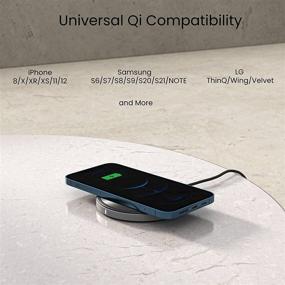 img 2 attached to 🔌 Techsmarter 15W Fast Charging Wireless Charger Pad | Qi Certified | Compatible with iPhone 13, 12, 11, X, XR, XS, 8 | Samsung Galaxy S21, S20, S10, S9, Note | LG V30, V35, V40, G7, G8