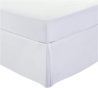 🛏️ maevis full size bed skirt dust ruffle: hotel quality, wrinkle & fade resistant, 15 inch drop, white logo