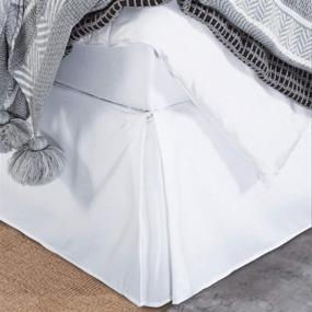 img 1 attached to 🛏️ MAEVIS Full Size Bed Skirt Dust Ruffle: Hotel Quality, Wrinkle & Fade Resistant, 15 Inch Drop, White