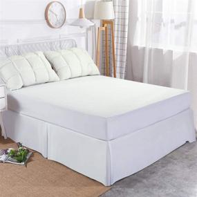 img 3 attached to 🛏️ MAEVIS Одеяло для кровати полного размера: гостиничного качества, устойчивое к морщинам и выцветанию, падение 15 дюймов, белое.