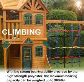 img 2 attached to Fun and Safe MONT PLEASANT Climbing Net for Kids - Versatile Indoor and Outdoor Ninja Nets for Playground, Treehouse, and Swingset Training