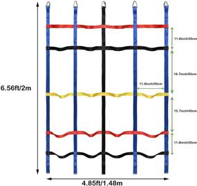 img 3 attached to Fun and Safe MONT PLEASANT Climbing Net for Kids - Versatile Indoor and Outdoor Ninja Nets for Playground, Treehouse, and Swingset Training