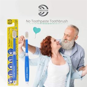 img 1 attached to 🦷 Thera Wise No Toothpaste Essential Mouth Moisturizing Toothbrush for Adults