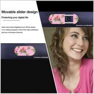 webcam cover pink – privacy protection & security from breath lamp – cute pattern design | fits laptop & desktop, pc – ultrathin for ipad & ipad mini, imac, mac mini – great gift for women (flower) logo