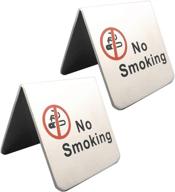 smoke-free stainless 🚭 steel restaurant smoking warning logo