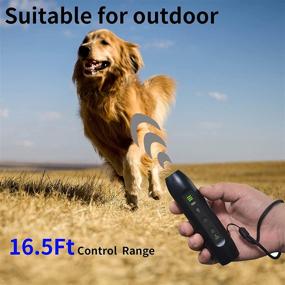 img 3 attached to 🐶 Tsattine Ultrasonic Dog Bark Deterrent 3in1: Effective Anti-Barking Device with Flash Light, Long Range Control – Includes Big Battery, Bright Light – Indoor and Outdoor Use