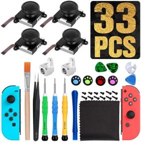 img 4 attached to 🎮 Nintendo Switch Joycon Repair Kit - 33 PCS Joystick Replacement & Thumbstick Repair Tool with Grips and Screws