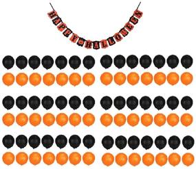 img 2 attached to 🎃 Spooktacular Jolly Jon Halloween Banner & Balloon Set – 100 Orange & Black Balloons Bundle – Festive Halloween Decorations & Party Garland