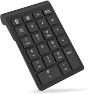 wireless bluetooth number pad: portable 22 keys numeric keypad for laptop, pc, desktop, surface pro, notebook – ideal for financial accounting and 10-key input logo