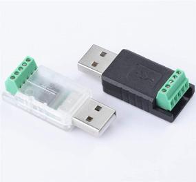 img 1 attached to 💻 Конвертер-адаптер USB к RS485 высокого качества с клеммными соединителями и широкой совместимостью ОС (Черный)