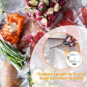 img 1 attached to 🔒 Commercial Grade Heavy Duty Vacuum Sealer Rolls - 2 Rolls of 8 Inch * 50 Foot, BPA Free Food Saver Bags for Food Storage, Meal Prep or Sous Vide, Compatible with Food Saver, Seal a Meal