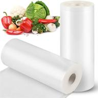 🔒 commercial grade heavy duty vacuum sealer rolls - 2 rolls of 8 inch * 50 foot, bpa free food saver bags for food storage, meal prep or sous vide, compatible with food saver, seal a meal логотип