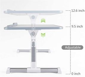 img 2 attached to 🔝 Увеличенная производительность в пути: Настольный столик для ноутбука TIESAN с вентилятором и складными ножками