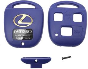 img 1 attached to 🔑 Key Fob Cover - 3 Button Replacement Shell for Lexus ES GS GX IS LS LX RX SC GX470 IS300 IS330 ES300 ES330 GS300 RX300 RX330 RX350 LX470 RX400h Keyless Entry - Red and Blue