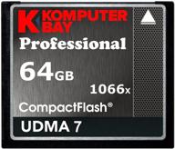 📸 carte komputerbay 64gb professional compact flash cf 1066x: boost your photography workflow with lightning-fast 155mb/s read & 160mb/s extreme speeds udma 7 raw support logo