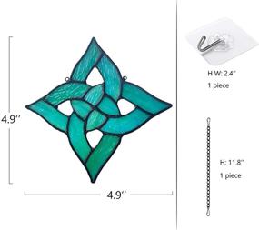 img 3 attached to 🌈 HAOSUM Кельтский узор Трикве́та витражное вешало на окно: Ручная работа, подарок для украшения