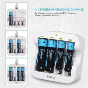 img 1 attached to 🔋 Pallus AA/AAA Battery Charger: 4-Slot Rapid Charging for Lithium-ion Batteries (Only Charger)