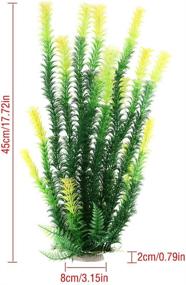 img 2 attached to 🐠 Enhance Your Aquarium with Mayitr 17" Plastic Water Plant in Rhodo Green – Perfect Fish Tank Ornament