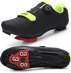 img 2 attached to 🚲 GENAI Men Road Bike Shoes + Women Cycling Shoes Set - Get Cleats Included! Compatible with Lock SPD/SPD-SL for Indoor/Outdoor Cycling Exercises