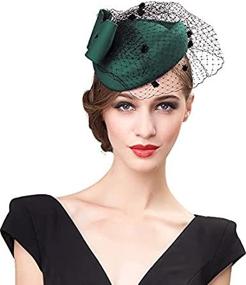 img 1 attached to 💍 Exquisite Fascinator British Pillbox Wedding Fedoras: Perfect Women's Accessories for Special Occasions