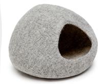 kote cat and dog cave - enclosed bed for cats, hideaway for cats and dogs, kitten pod bed - plain grey logo