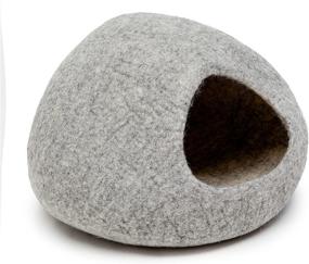 img 4 attached to KOTE Cat and Dog Cave - Enclosed Bed for Cats, Hideaway for Cats and Dogs, Kitten Pod Bed - Plain Grey