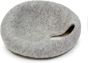 img 2 attached to KOTE Cat and Dog Cave - Enclosed Bed for Cats, Hideaway for Cats and Dogs, Kitten Pod Bed - Plain Grey