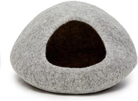 img 3 attached to KOTE Cat and Dog Cave - Enclosed Bed for Cats, Hideaway for Cats and Dogs, Kitten Pod Bed - Plain Grey