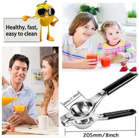 img 2 attached to 🍋 Stainless Steel Manual Lemon Squeezer - Citrus Juicer for Fresh Lime Extract (2.35 Inch Inner Diameter)