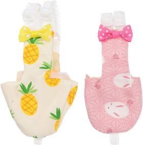 img 4 attached to 🐦 Washable Reusable Parrot Diapers - Balacoo Bird Flight Suit Liners with Bowtie and Soft Pee Pad for Cockatiel, Budgie Parakeet, and Cockatoos (2 Random Style Pieces)