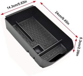 img 3 attached to 📦 D-Lumina RAV4 Center Console Insert Organizer with Anti-Dust Mats - Perfect fit for Toyota RAV-4 2019-2022, Enhanced Armrest Storage Tray