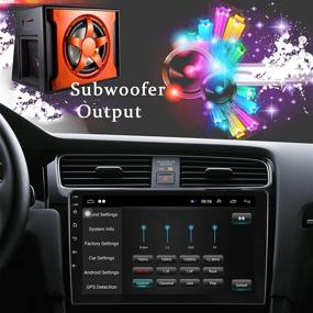 img 1 attached to 🚗 Автомагнитола с Android 10.1 дюйма Double Din с GPS-навигацией на сенсорном экране, с Bluetooth, WiFi, микрофоном, Mirror Link, управлением с рулевого колеса и поддержкой камеры заднего вида.