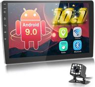 🚗 автомагнитола с android 10.1 дюйма double din с gps-навигацией на сенсорном экране, с bluetooth, wifi, микрофоном, mirror link, управлением с рулевого колеса и поддержкой камеры заднего вида. логотип