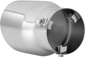 img 2 attached to 🚗 Universal Stainless Steel Exhaust Tip – Fits 2.5 to 3 Inch Tail Pipe Diameter – Enhances Chrome Appearance – Automotive Muffler Tips