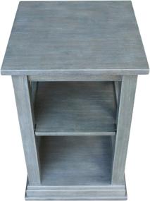 img 3 attached to 📚 Hampton Accent Shelves Table by International Concepts in Heather Gray and White