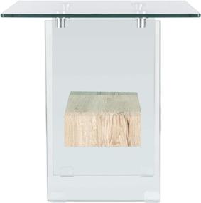 img 1 attached to 🌿 Safavieh Home Kayley Natural and Glass Accent Table: The Perfect Blend of Elegance and Functionality