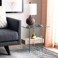 🌿 safavieh home kayley natural and glass accent table: the perfect blend of elegance and functionality logo