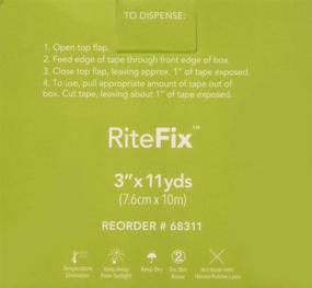 img 1 attached to 🩹 RiteFix 3" x 11 yds Non-Woven Dressing Retention Tape - Easy Release S-Curve Liner, Convenient Application, Moisture & Air Permeable, Hypoallergenic Adhesive, Non-Sterile, Latex-Free