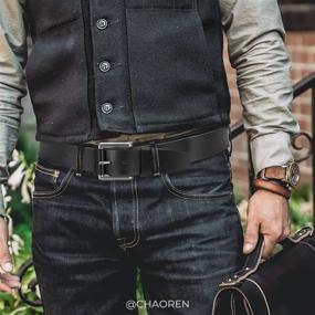 img 3 attached to 👔 Chaoren Leather Double Casual Men's Accessories Belts