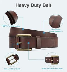 img 1 attached to 👔 Chaoren Leather Double Casual Men's Accessories Belts