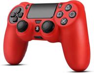 enhance your gaming experience with the tnp ps4 controller case (red) - premium silicon skin for anti-slip grip & protection on sony playstation 4 wireless game controller logo