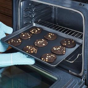img 2 attached to 🍪 Chicago Metallic Non-Stick Extra Large Cookie Baking Sheet - 15x21, Metallic Gray: Perfect for Baking Large Cookies!