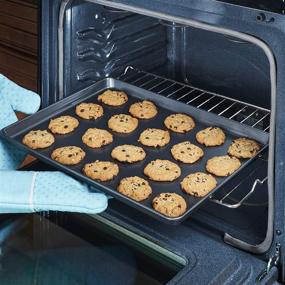 img 3 attached to 🍪 Chicago Metallic Non-Stick Extra Large Cookie Baking Sheet - 15x21, Metallic Gray: Perfect for Baking Large Cookies!