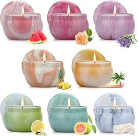 img 4 attached to 🕯️ Scented Candles Gifts for Women - 8 Pack, Soy Aromatherapy Candle Set for Home - Perfect for Christmas, Birthdays, Mother's Day & Valentine's Day