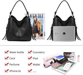 img 2 attached to Handbags Designer Ladies Bucket Leather Women's Handbags & Wallets in Hobo Bags