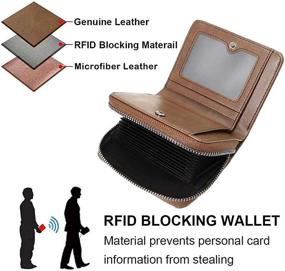 img 1 attached to HUANLANG Wallet Blocking Wallets Leather Men's Accessories