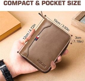 img 2 attached to HUANLANG Wallet Blocking Wallets Leather Men's Accessories