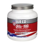 la-co 42049 slic-tite premium thread sealant paste - temperature range: -50°f to 500°f - 1 quart jar with brush in cap logo
