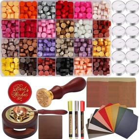 img 4 attached to FONSWEA 771Pcs Sealing Wax Beads Kit - Complete Set for Vintage Crafts & Decorative Envelopes