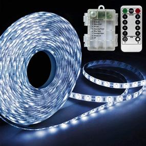 img 4 attached to 💡 Powerful Battery-Powered Waterproof 8 Mode Remote LED Light Strip - Ideal for Night Riding, Parties, Camping, and Emergencies!